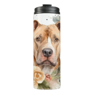 Bouteilles Isothermes Pitbull Christmas Wreath Festive Pup