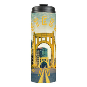 Bouteilles Isothermes Pittsburgh Steel City Skyline Bridge Pennsylvanie 