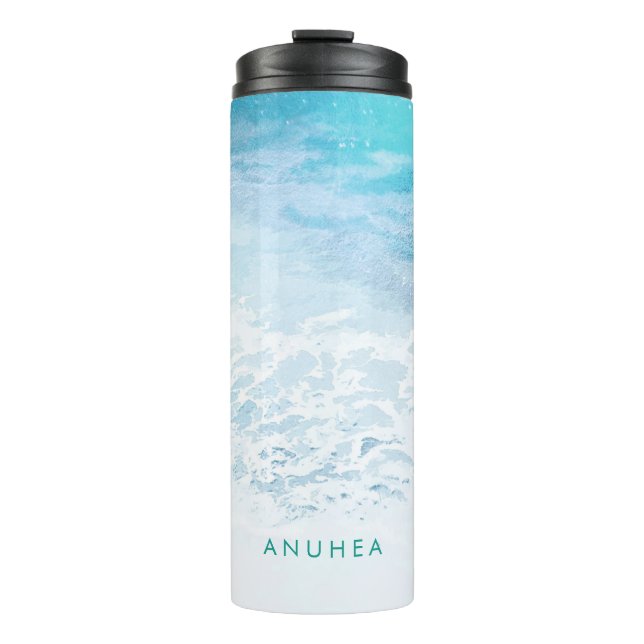 Bouteilles Isothermes PixDezines Aquarelle Crystal Blue Beach (Devant)