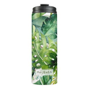 Bouteilles Isothermes PixDezines Aquarelle Foliage tropical