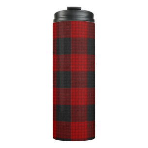 Bouteilles Isothermes PixDezines Buffalo Plaid, Rouge Noir