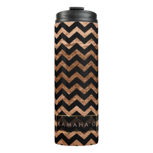 Bouteilles Isothermes PixDezines Chevron/Faux Cuivre métallique
