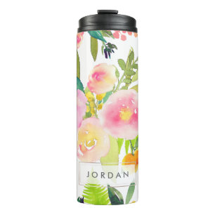 Bouteilles Isothermes PixDezines floral/bouquet d'aquarelle/ressort