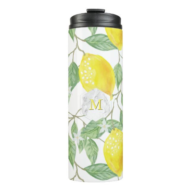 Bouteilles Isothermes PixDezines MONOGRAM MOTIF LEMON (Devant)