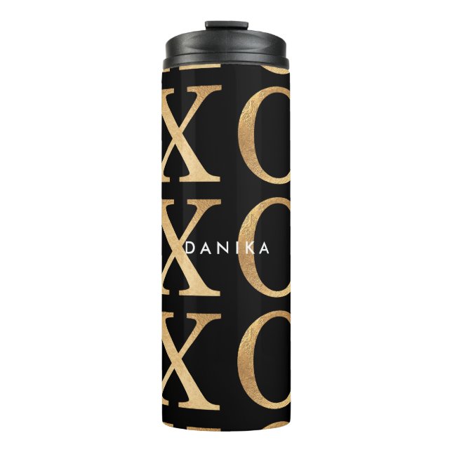Bouteilles Isothermes PixDezines xoxo/Faux Gold/do-it-yourself arrière - (Devant)