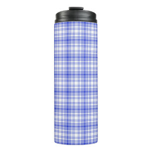 Bouteilles Isothermes Plaid blanc bleu 2