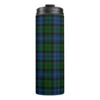 Plaid Clan Campbell Militaire Tartan Black Green