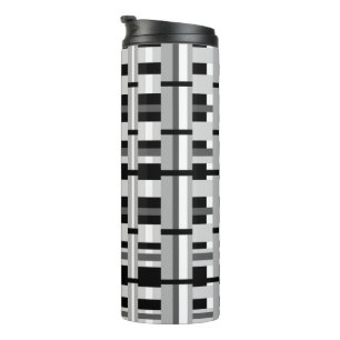 Bouteilles Isothermes Plaid en noir blanc et gris