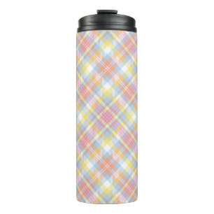 Bouteilles Isothermes Plaid en pastel de rayure