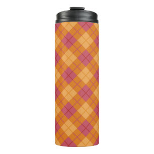 Bouteilles Isothermes Plaid polarisé dans l'orange et le rose