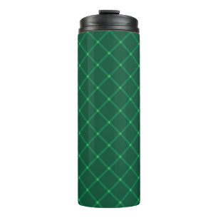 Bouteilles Isothermes Plaid vert foncé élégant motif traditionnel