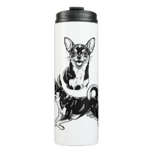 Bouteilles Isothermes Plaisir de l'amateur de Chihuahua Duo dynamique en
