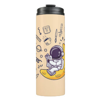 Bouteilles Isothermes Planètes de l'espace de doodle personnalisé Retour
