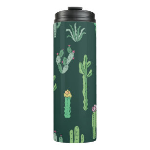 Bouteilles Isothermes Plantes de Cactus : Arrière - plan Vintage sans co