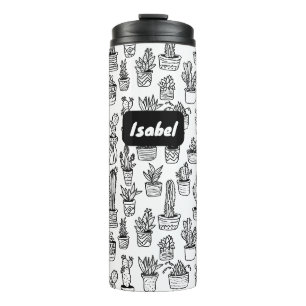 Bouteilles Isothermes Plantes de cactus en pot Motif mignon Cadeau PERSO