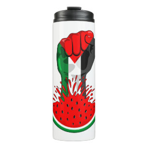 Bouteilles Isothermes Poing de résistance palestinienne sur le symbole d