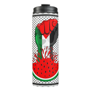 Bouteilles Isothermes Poing de résistance palestinienne sur le symbole d
