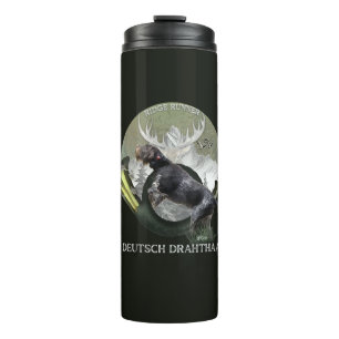 Bouteilles Isothermes Pointeur À poils durs allemand, Logo de chasse