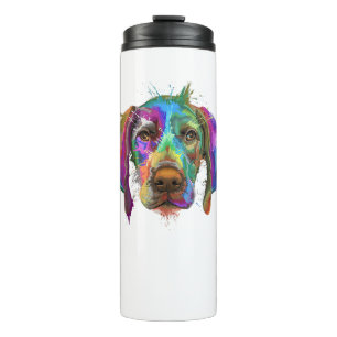 Bouteilles Isothermes Pointeur Allemand Brun Chien Visage Coloré Pop A