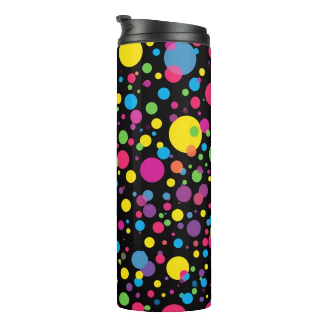 Bouteilles Isothermes Points multicolores vifs (Tourné sur la droite)