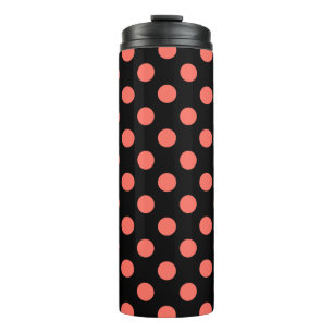 Bouteilles Isothermes Pois coralliens vivants sur noir
