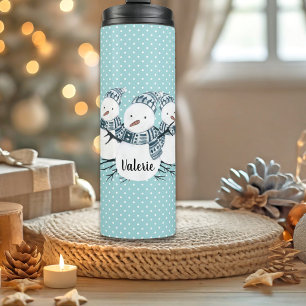 Bouteilles Isothermes Pois hivernaux du trio Whimsmen