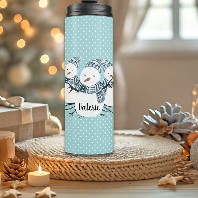 Bouteilles Isothermes Pois hivernaux du trio Whimsmen (Créateur téléchargé)