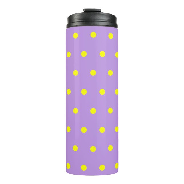 Bouteilles Isothermes Pois jaunes violets (Devant)