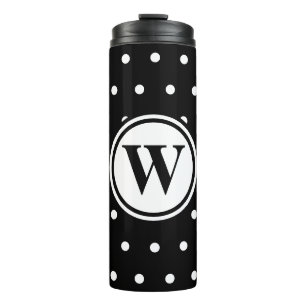 Bouteilles Isothermes Pois noir Monogramme