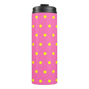 Bouteilles Isothermes Pois rose jaune