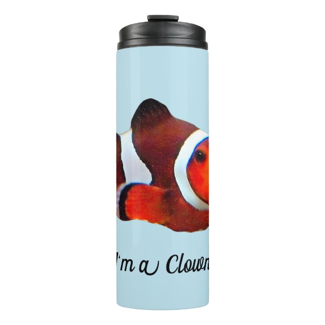 Bouteilles Isothermes Poisson clown sur un tombeur thermique (Devant)