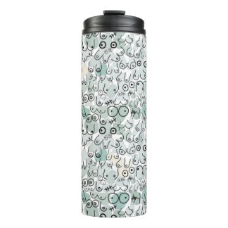 Bouteilles Isothermes poitrine féministe pastel