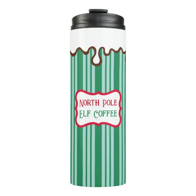 Bouteilles Isothermes Pôle Nord Christmas Elf Café Voyage Tumbler (Devant)