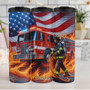 Bouteilles Isothermes Pompier avec tuyau et camion-pompier