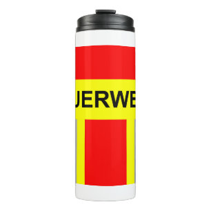 Bouteilles Isothermes Pompier symbole de l'uniforme rouge
