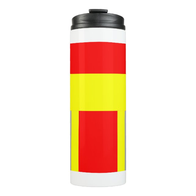 Bouteilles Isothermes Pompier Symbole Uniforme Thermosbecher rouge (Devant)