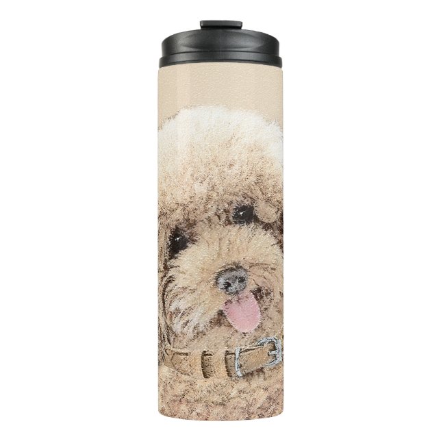 Bouteilles Isothermes Poodle Miniature Toy Apricot Crème Chien Brown Art (Devant)