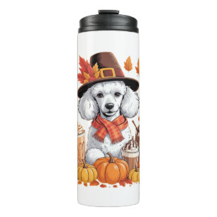 Bouteilles Isothermes Poodle Thanksgiving Boissons Café Automne Feuilles