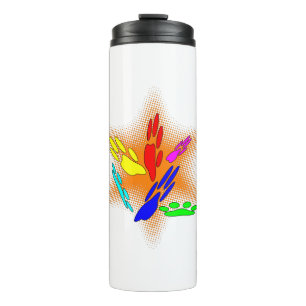 Bouteilles Isothermes Pop Art Chien Empreintes de pattes