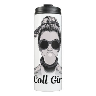 Bouteilles Isothermes Pop Art Retrô Mulher Fashion Preto e Branco 