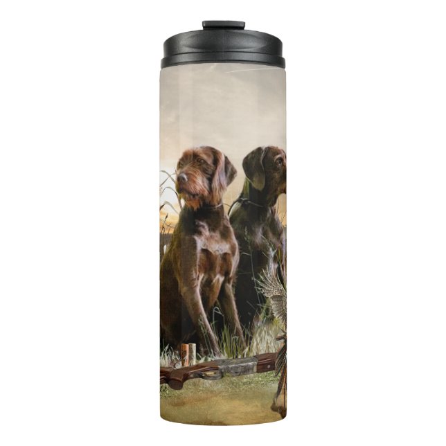 Bouteilles Isothermes Poudelpointers, Chasse faisan Tumbler Thermal (Devant)