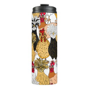 Bouteilles Isothermes Poulets et poules polonaises mignons