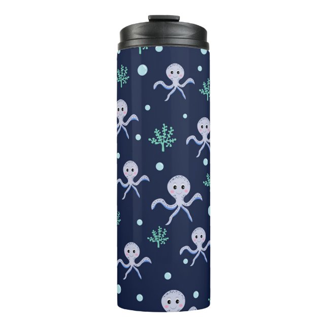 Bouteilles Isothermes Poulpe sous la mer motif pour enfants (Devant)