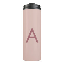Bouteilles Isothermes Poussière d'or rose Monogramme moderne Lettre init