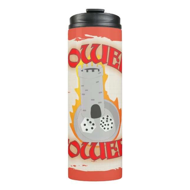 Bouteilles Isothermes Power Tower Jeu Dice Slogan Design Amusant (Devant)