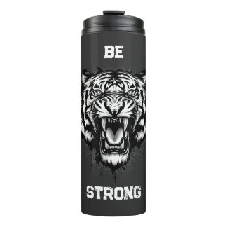 Bouteilles Isothermes Powerful Black and White Artistic Roaring Tiger 
