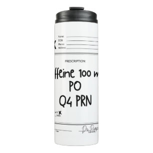Bouteilles Isothermes Prescription RX Caffeine Tumbler