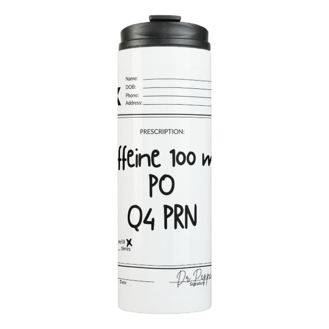 Bouteilles Isothermes Prescription RX Caffeine Tumbler (Devant)
