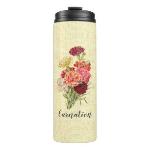 Bouteilles Isothermes Pretty Vintage Carnation Bouquet 