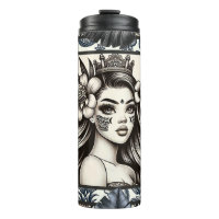 Princesse polynésienne Bleu Floral Tribal